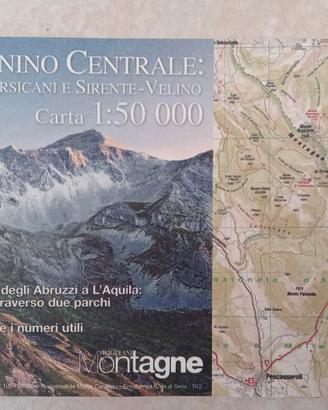 Escursioni cartine APPENNINO CENTRALE Abruzzo