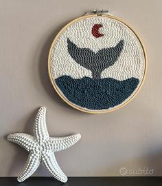 Quadro fatto a mano, tecnica punch needle