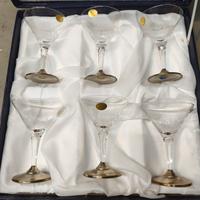 set 12 bicchieri da cocktail vintage in cristallo 