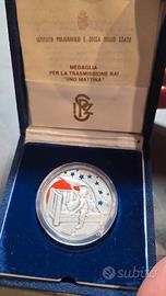 Medaglia in argento 986/1000 cofanetto originale 