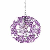 LAMPADARIO  MODERNO GLOBO SOFFITTO CON FIORI
