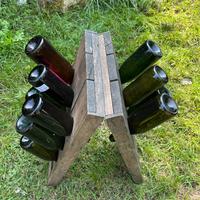 Porta bottiglie da vino in legno vintage