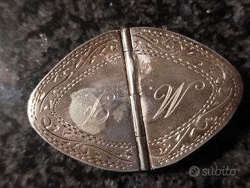 Portapillole in argento antico