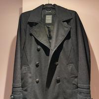 Giacca nera peacot Pull & Bear
