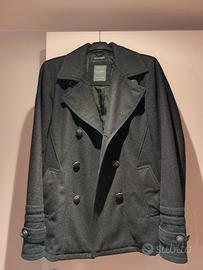 Giacca nera peacot Pull & Bear