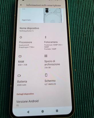Nothing Phone (1) Bianco 8/256GB - Come Nuovo