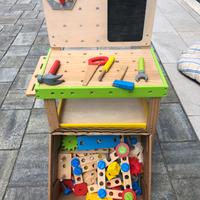 Tavolino attrezzi legno