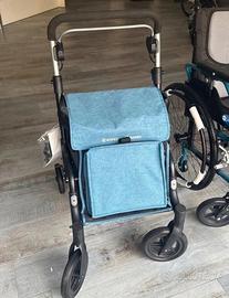 Deambulatore Rollator  pieghevole in alluminio