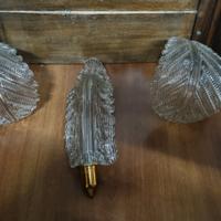 Foglie in vetro soffiato per lampadari 3 pezzi