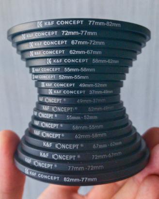 Set di anelli Step Up + Down (37-82mm)