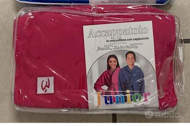 Accappatoio Bimba Microfibra con Cappuccio Junior