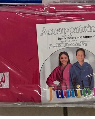Accappatoio Bimba Microfibra con Cappuccio Junior