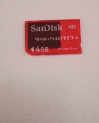 MEMORY STICK PRO DUO 4 GB SANDISK ORIGINALE