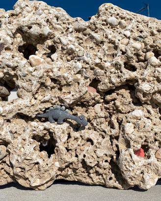 Piscina laghetto centro tavolo sassi pietra
