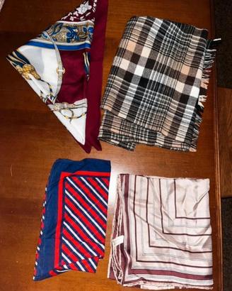 Set 3 foulard e 1 sciarpa (vintage )