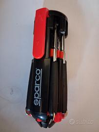 Set cacciaviti in acciaio e lampada led Sparco