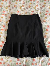 Gonna nera con pizzo taglia 42