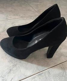 Scarpe con il Tacco Donna in Vera Pelle