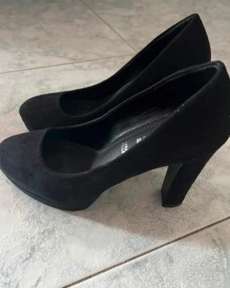 Scarpe con il Tacco Donna in Vera Pelle