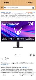 Monitor 24 pollici 144hz