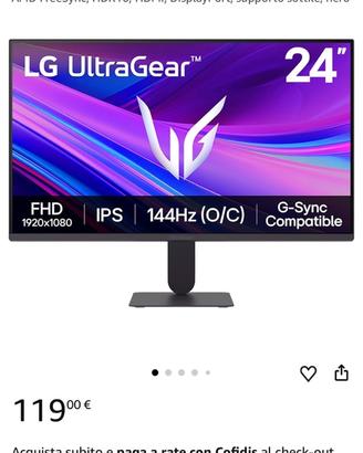 Monitor 24 pollici 144hz