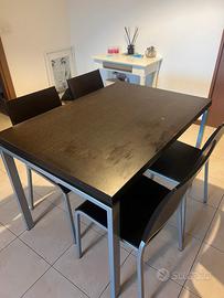 Tavolo allungabile prolunghe e sedie callegaris