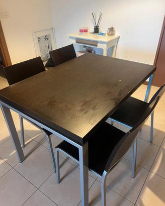 Tavolo allungabile prolunghe e sedie callegaris
