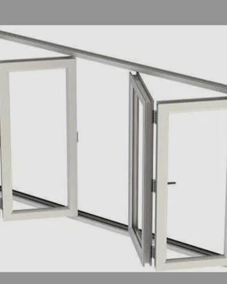 Vetrata mobile pieghevole per balconi