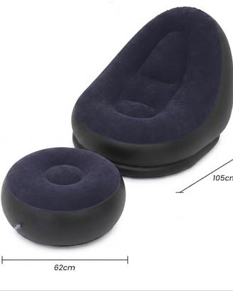 Poltrona e pouf gonfiabile