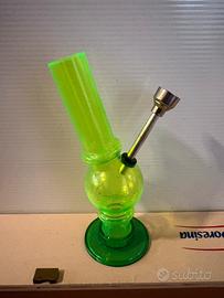 Mini Bong in Acrilico Verde Fluorescente 15cm