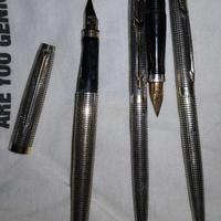 Penne Parker argento pennino 18K anni 80