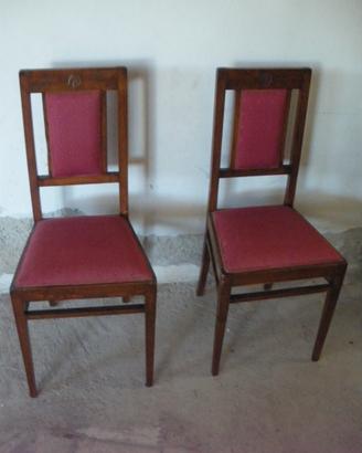 Coppia vecchie sedie rosse