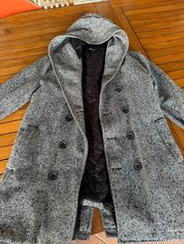 Cappotto Nohow Grigio con Cappuccio
