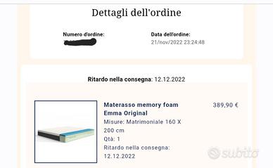 Emma materasso memory foam
