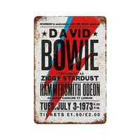DAVID BOWIE 2 RARE TARGHE IN METALLO+ADESIVO