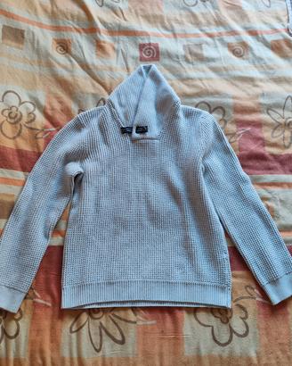 Maglione uomo beige con collo alto – caldo e versa