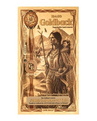 1/2 Idaho Alpha Banconota Oro, 1/2000 oz