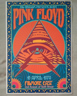 PINK FLOYD POSTER LOCANDINA TOUR LIVE 1970