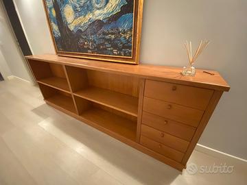 LIBRERIA CONSOLLE IN LEGNO MASSELLO