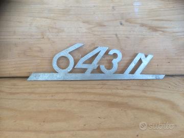 Scritta id. autocarro storico FIAT 643 N originale