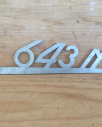 Scritta id. autocarro storico FIAT 643 N originale