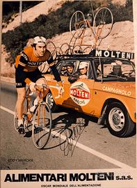 Autografo Eddy Merckx 1972 grande Foto Molteni