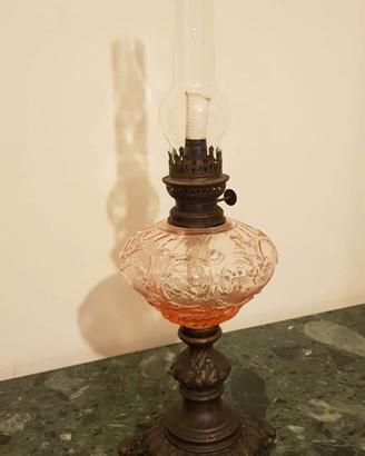 Lampada ad Olio Petrolio Vintage Antica Serbatoio