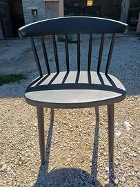 6 sedie nere in PVC 