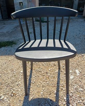 6 sedie nere in PVC 