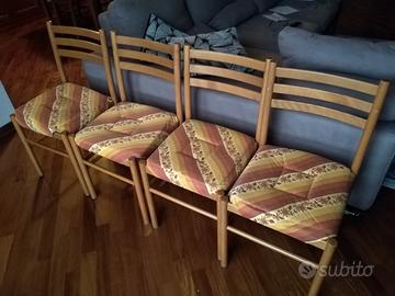 Sedie in legno impagliate