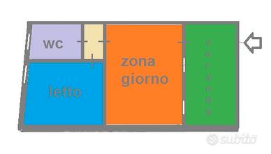 1° piano con veranda privata e box auto