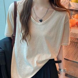 Maglietta a maniche corte da donna color khaki