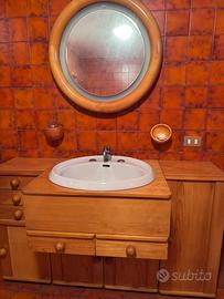 Mobile bagno vintage legno di pino