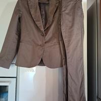 Completo donna kaki 2 pezzi tg.42 Made in Italy 